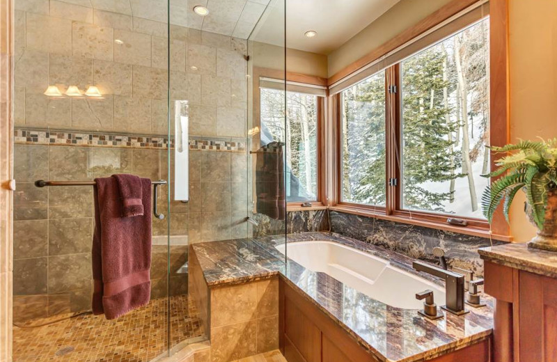 Rental bathroom at Canyon Services Vacation Rentals.