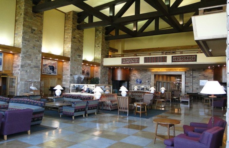 Lobby view at Jackson Lake Lodge.