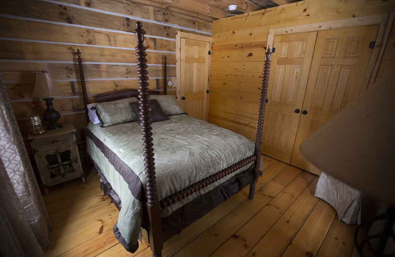 Cabin bedroom at Aspen Ridge.