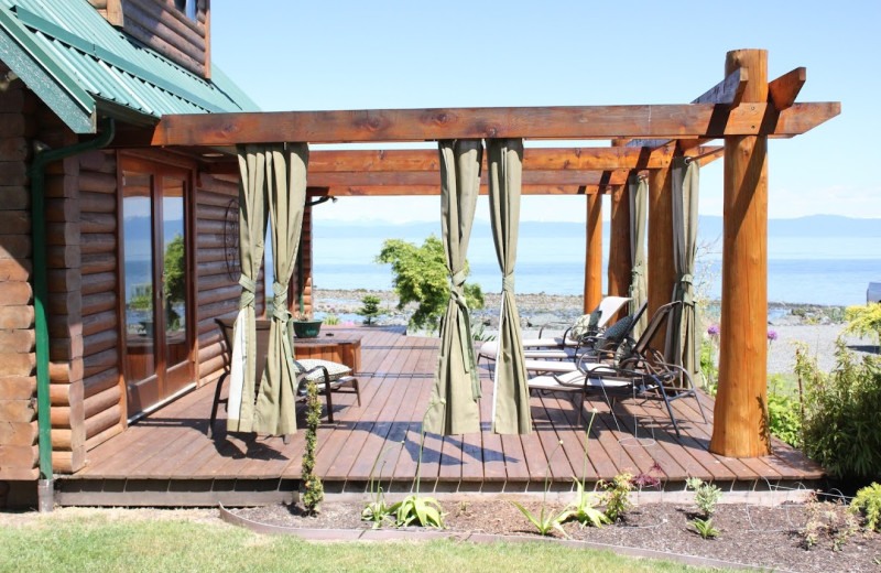 Cottage deck at Shady Shores Beach Resort.