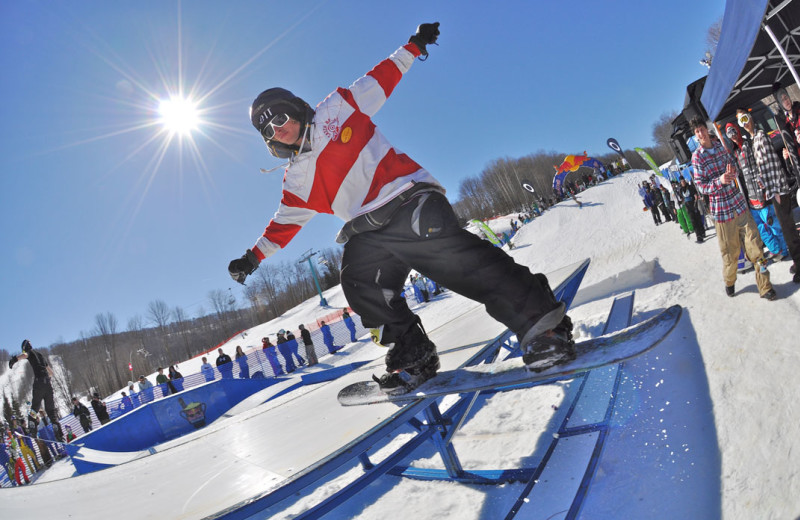 Skiing at Holiday Valley Resort.