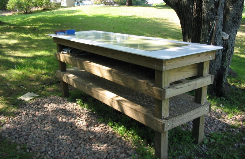 Fishing cleaning station at Pinehurst Motel & Cottages.