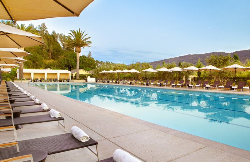 Outdoor pool at Solage Calistoga.