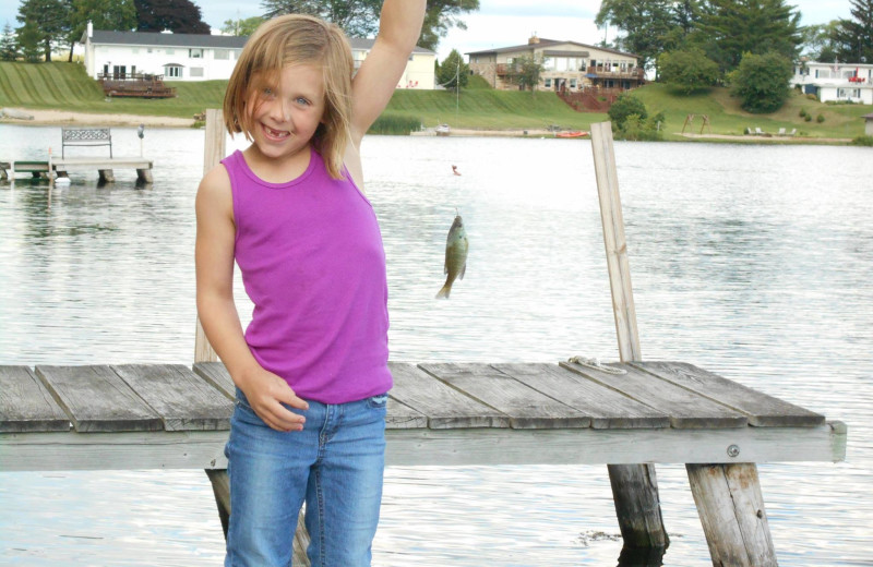 Fishing at Lake George Resort.