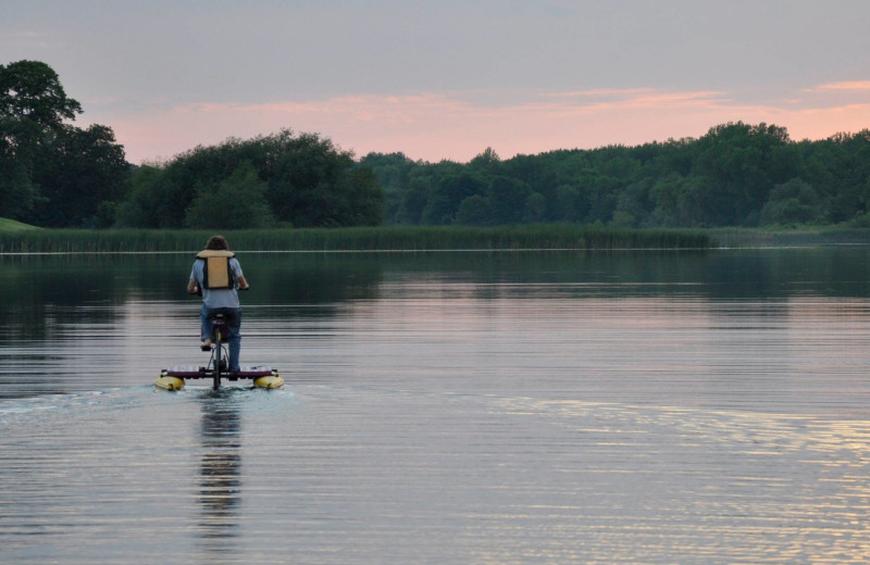 Paddle bike at Weslake Resort.