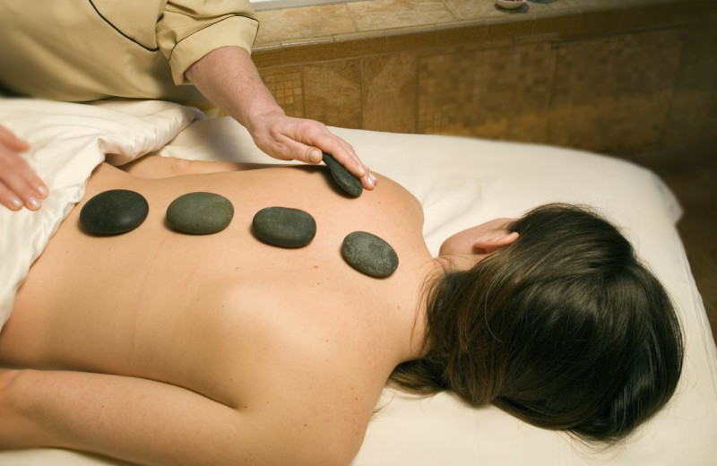 Hot stone massage at Chateau on the Lake.