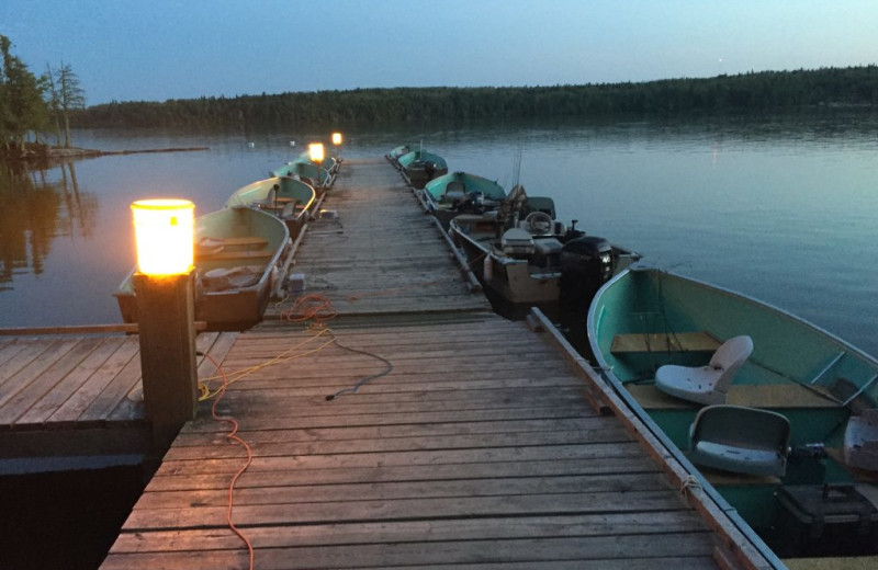 Dock at Rainbow Point Lodge.