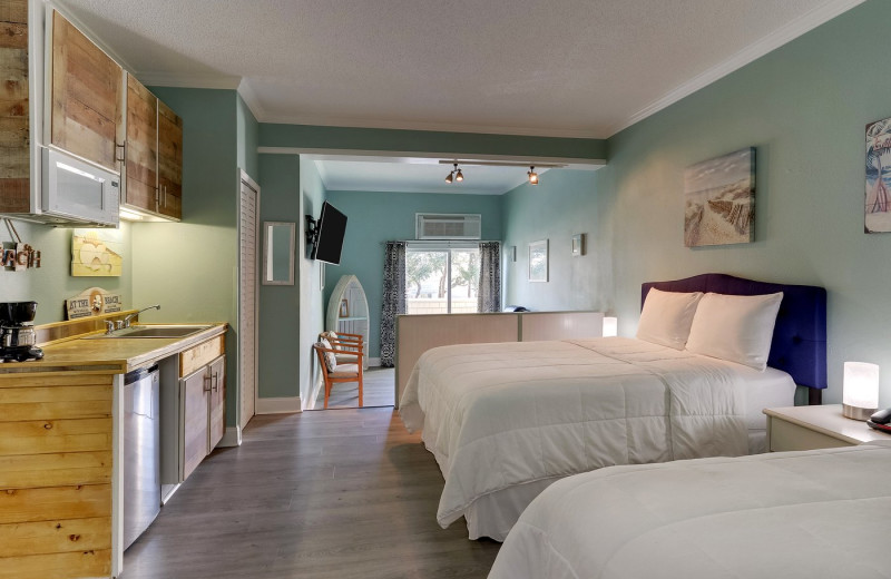 Guest room at Palm Suites.