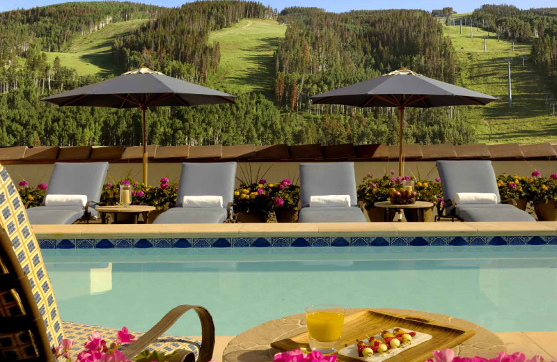 Outdoor pool at Arrabelle at Vail Square.