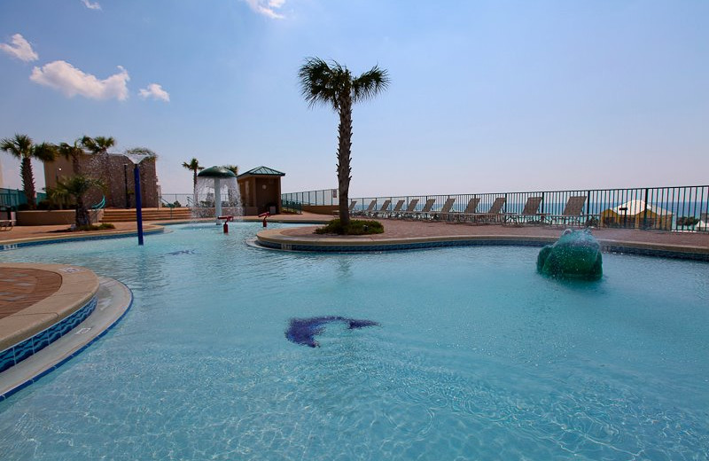 Outdoor pool at Laketown Wharf.