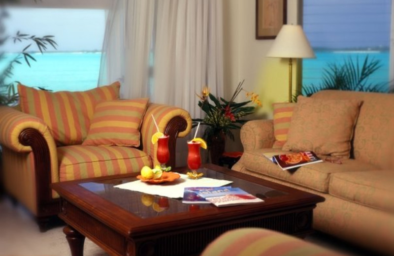 Guest room living area at Club Peace and Plenty.