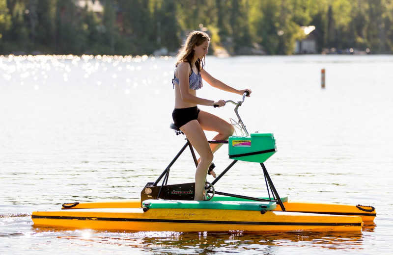 Water bike at Ludlow's Island Resort.