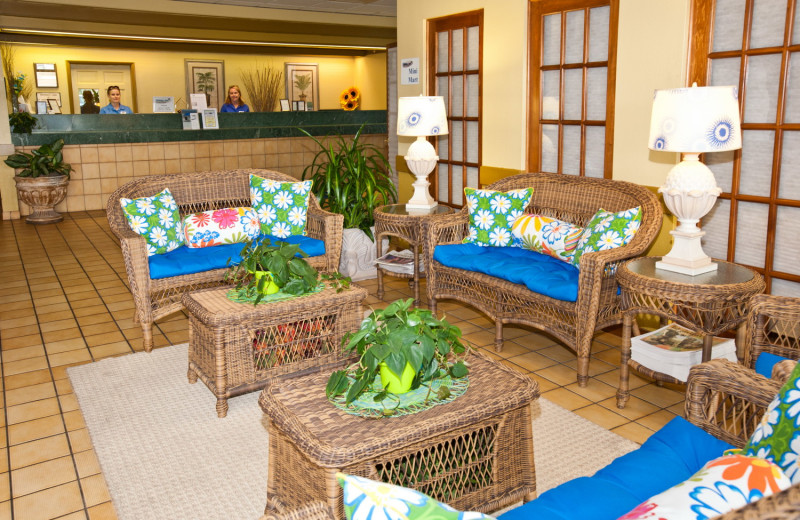 Lobby area at Holiday Isle Oceanfront Resort.