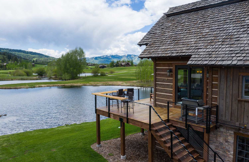 Cabin exterior at Teton Springs Lodge.