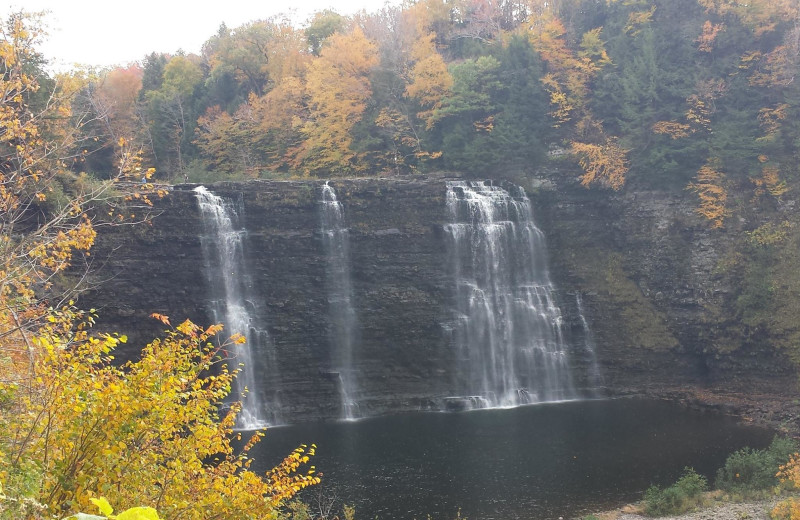 Waterfall at Tug Hill Resort.