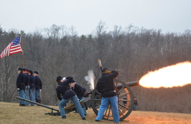 Civil war reenactment at The Lodges at Gettysburg.