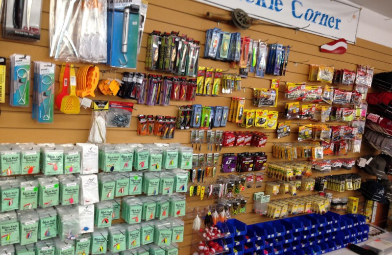 Bait store at Rainbow Point Lodge.