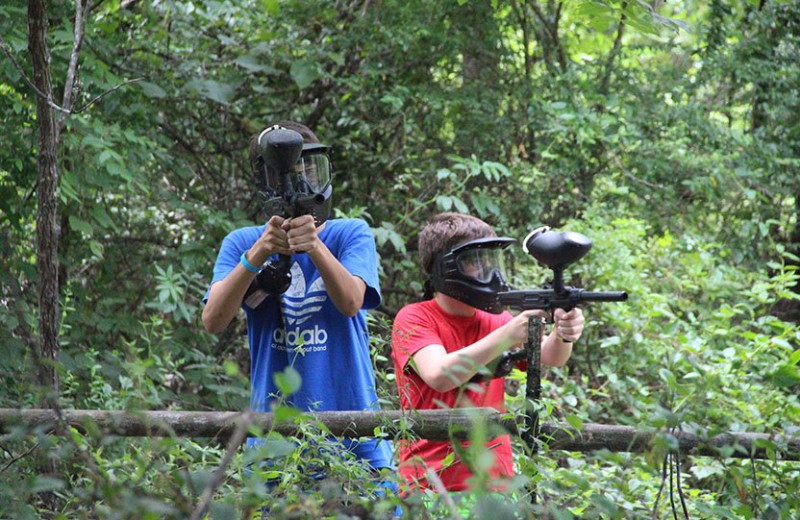 Paint ball at YMCA Trout Lodge & Camp Lakewood.