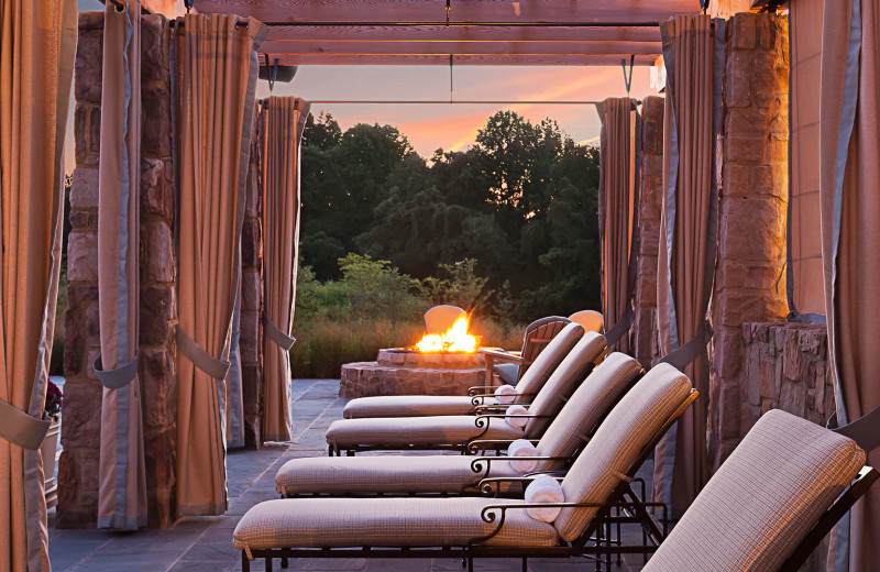 Pool side chairs at Salamander Resort & Spa.