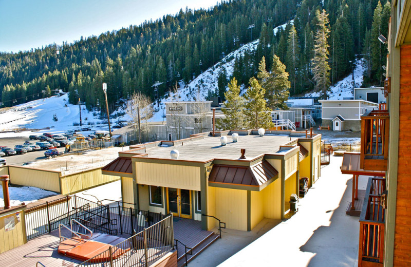 Resort Grounds in the Winter at the Red Wolf Lodge at Squaw Valley