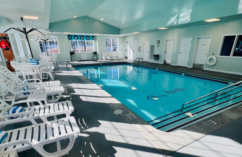 Indoor pool at Bay Pointe Inn Lakefront Resort.