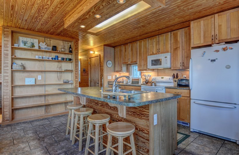 Rental kitchen at Topsail Realty.