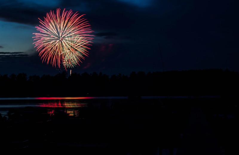 Fireworks at Pine Beach Resort-Side Lake.