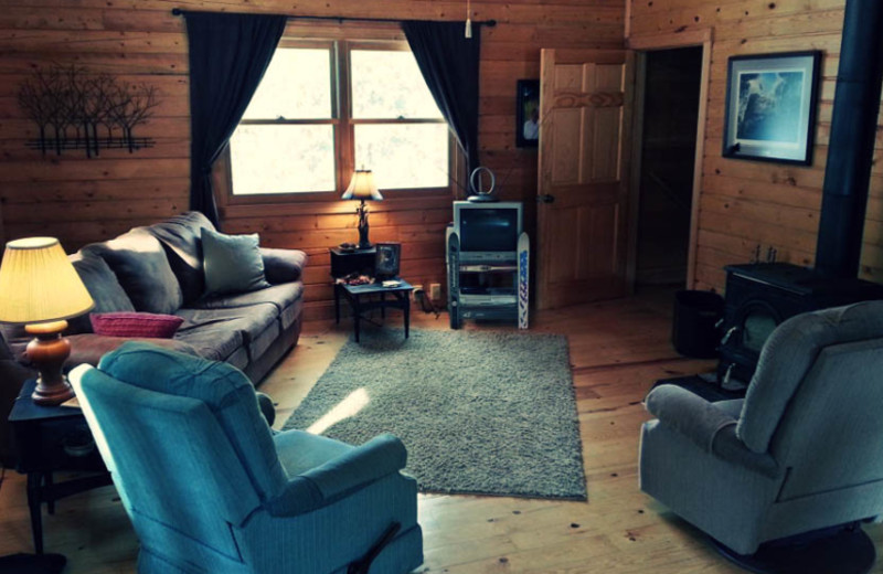 Rental living room at Edelweiss Mountain Lodging.