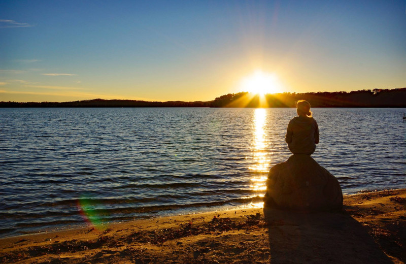 Beach at Kavanaugh's Sylvan Lake Resort.