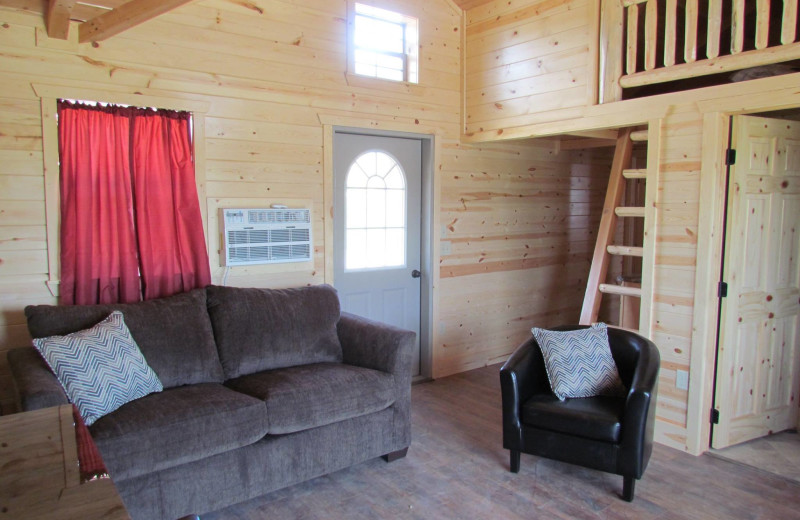 Guest room at Monster Lake.