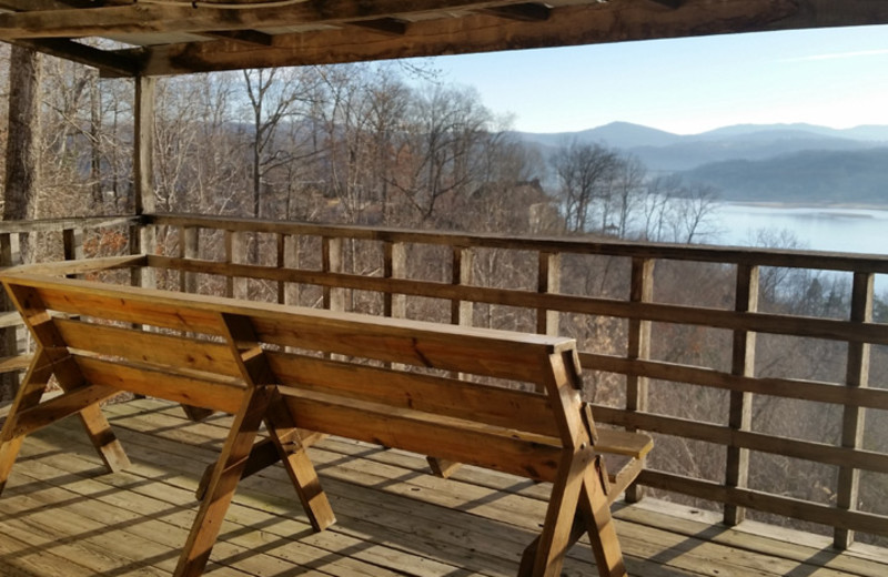 Rental balcony view at Dale Hollow Cabins.