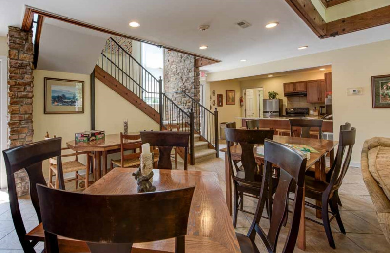 Rental dining room at Vacation Rental Pros - Gatlinburg.