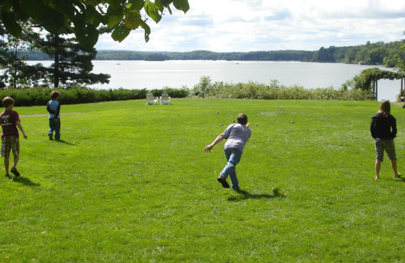 Bocce ball at Stout's Island Lodge.