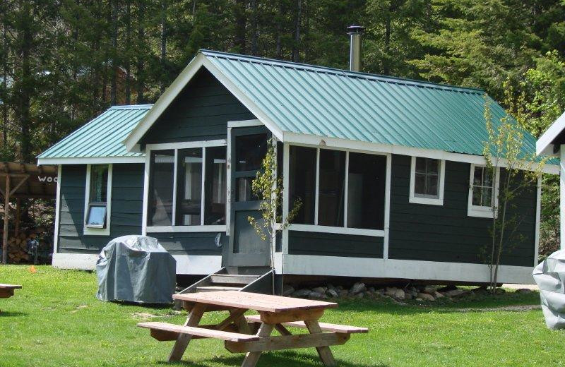 Cabin exterior at Johnson Lake Resort.