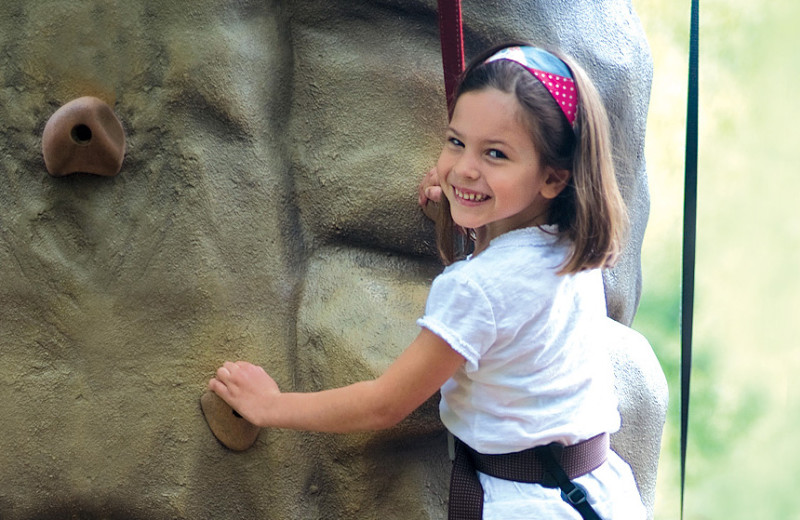 Rock climbing at Rocking Horse Ranch Resort.