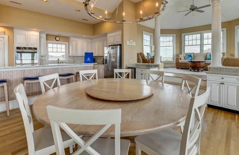 Rental kitchen at Outer Banks Blue Vacation Rentals.