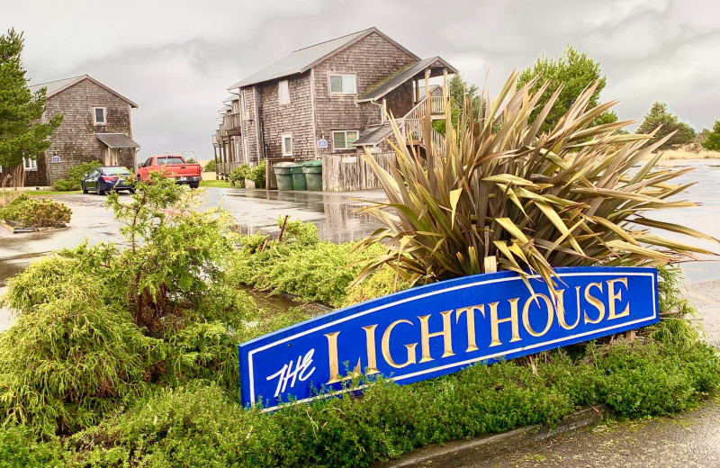 Exterior view of Lighthouse Oceanfront Resort.