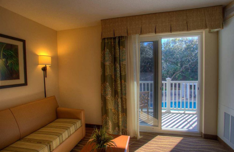 Guest room at Hampton Inn & Suites Jekyll Island.