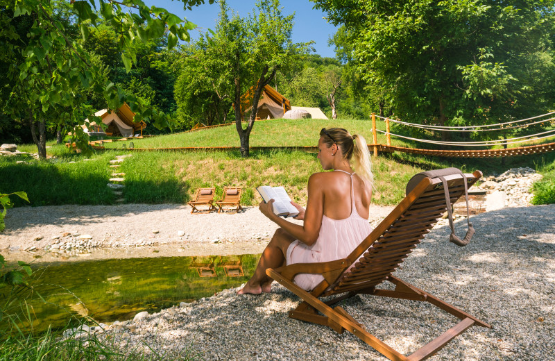 Relaxing at Chateau Ramšak Glamping Resort.