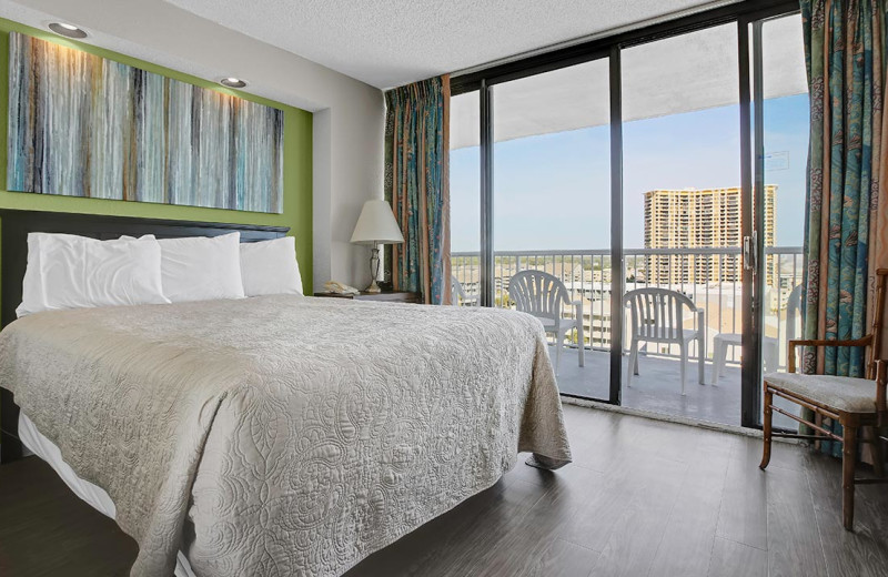 Guest bedroom at Sands Resorts.