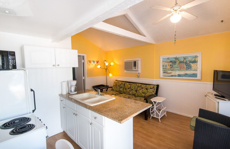 Guest room at Silver Sands Villas.