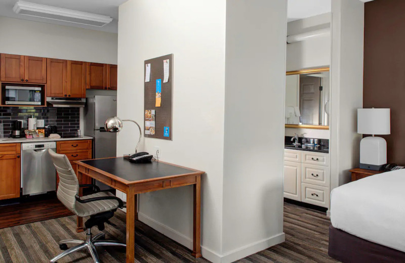 Guest room at Hotel Sierra Parsippany.