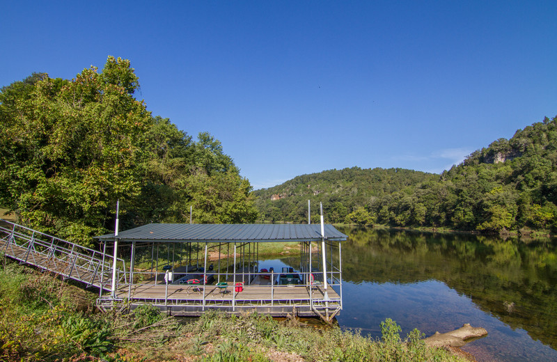 Dock at Fulton's Lodge on the White River.