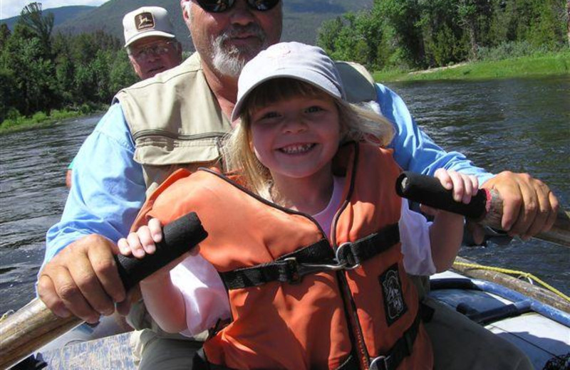 Boating at Montana High Country Lodge.