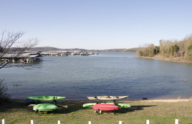 Lake view at Tanglewood Lodge.