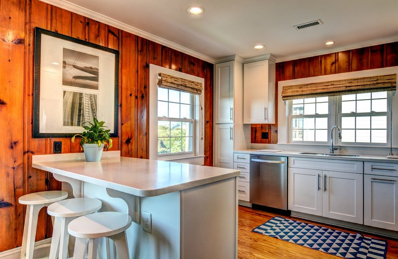 Rental kitchen at Topsail Realty.