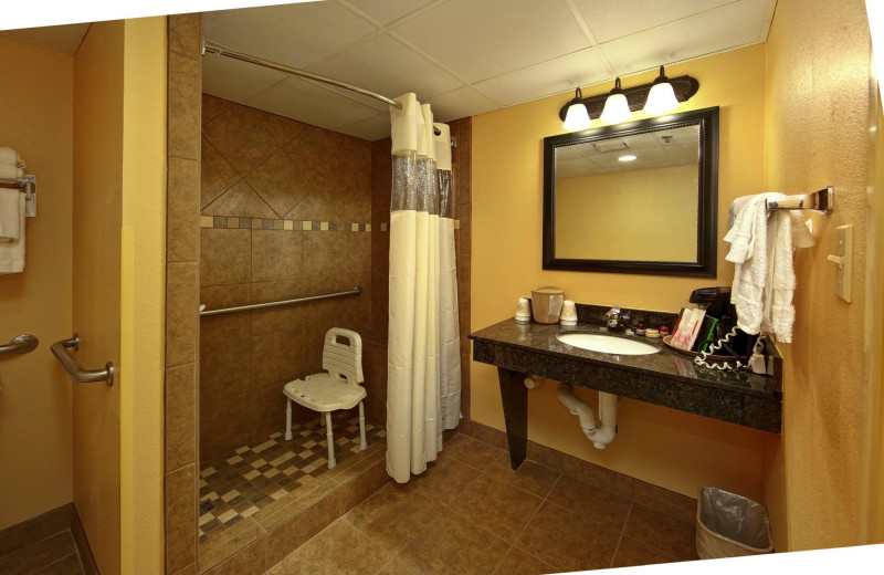 Guest bathroom at Old Creek Lodge.