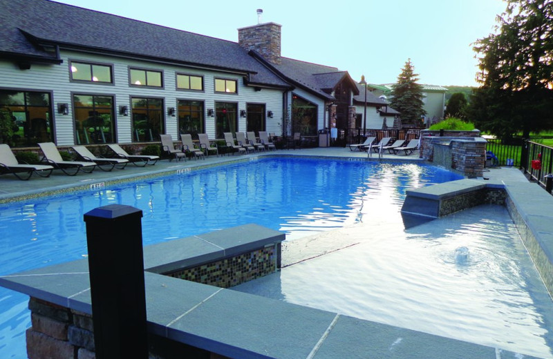 Outdoor pool at Fairway Suites At Peek'n Peak Resort.