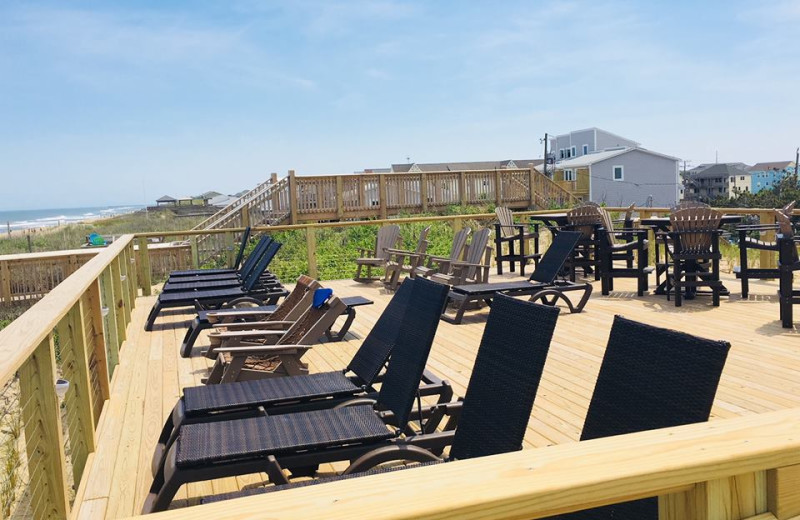 Sun chairs at Ramada Plaza Nags Head Oceanfront.