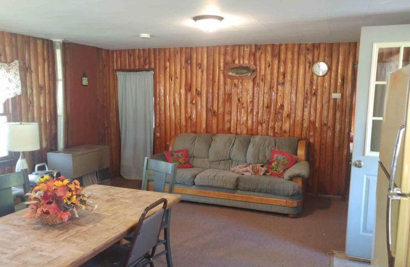 Cabin interior at Houman's Resort.